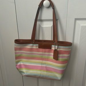 Coach multi color tote